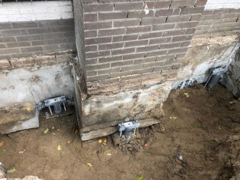 Funderingsherstel Druten drie DFH palen onder de woning