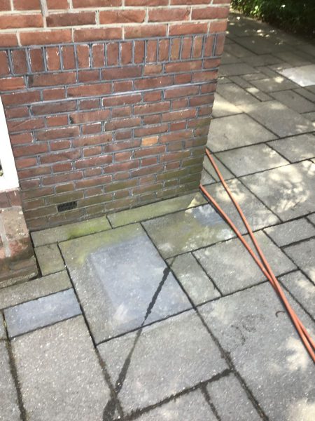 Straatwerk bijzonder patroon hoek Funderingsherstel Badhoevedorp