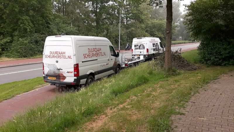 duurzaamfunderingsherstel op locatie twee bussen